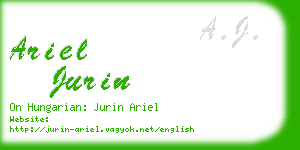ariel jurin business card